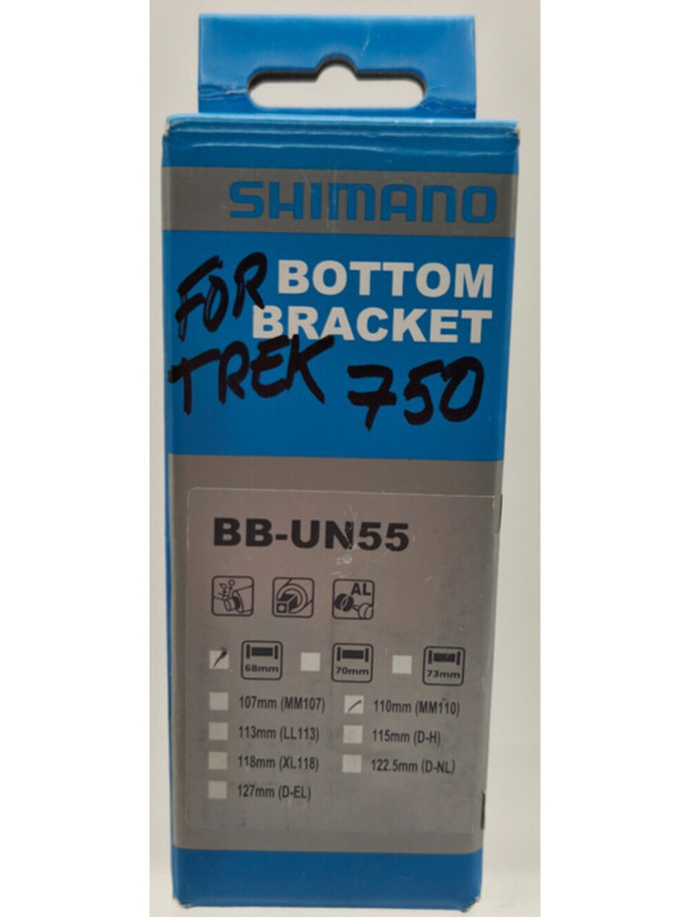 Shimano BB-UN55 Bottom Bracket 68x110mm Square Taper Trek 750 Preowned